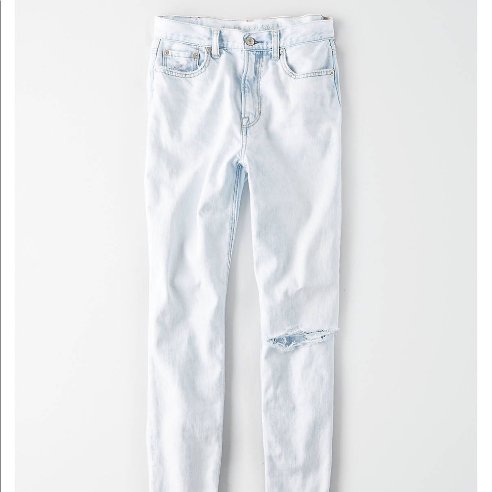 American Eagle Mom Jean - beautiful bleach out